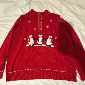 Christopher & Banks Christmas Sweater with Penguins